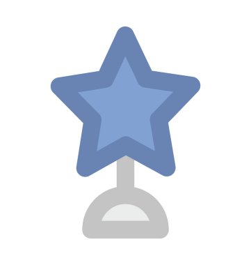 Yıldız Trophy düz vektör simgesi