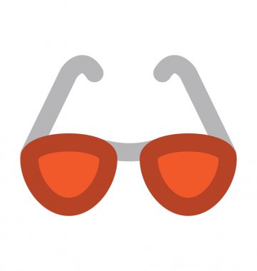 Güneş Gözlüğü Düz Vektör Simgesi