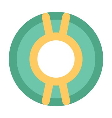 Hayat yüzük düz vektör simgesi