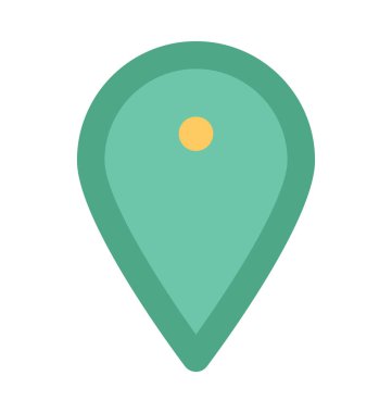 harita pin düz vektör simgesi