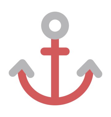 anchor düz vektör simgesi