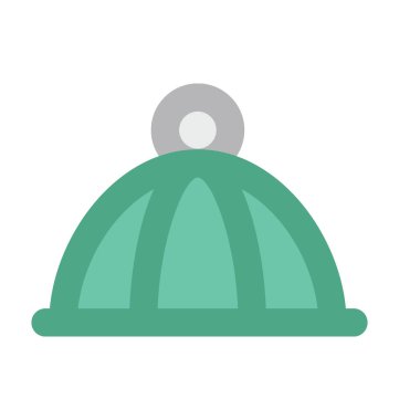 Servis tabağı düz vektör simgesi