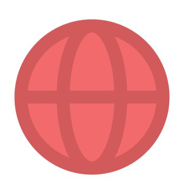 dünya düz vektör simgesi