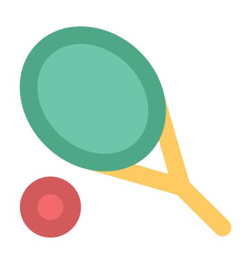 Tenis düz vektör simgesi