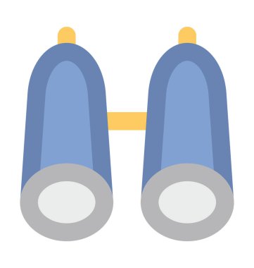 dürbünler düz vektör simgesi