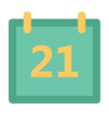 Takvim Düz Vektör Simgesi