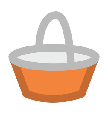 Sepet düz vektör simgesi