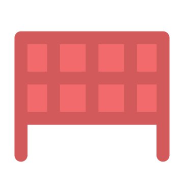 Voleybol Net düz vektör simgesi