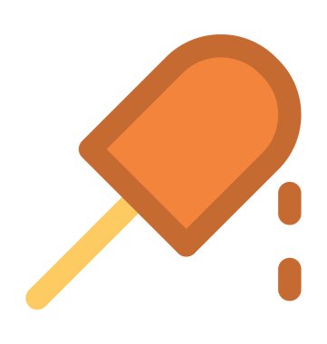 Buz Pop düz vektör simgesi