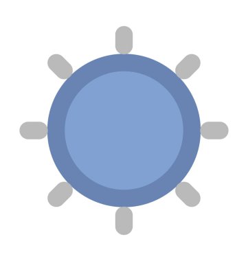 güneş düz vektör simgesi