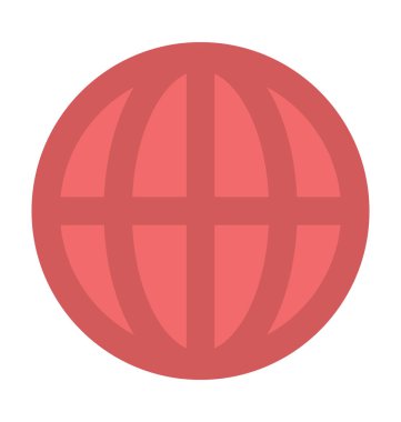 dünya düz vektör simgesi