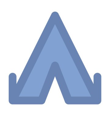 çadır düz vektör simgesi