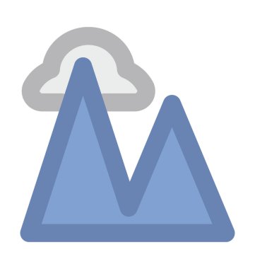 Manzara düz vektör simgesi