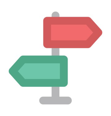 işaret direği düz vektör simgesi