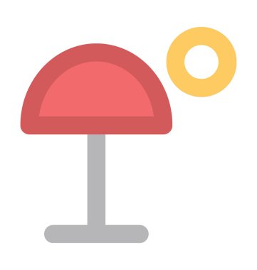 Tente düz vektör simgesi