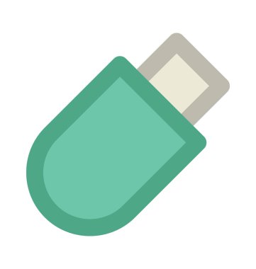 usb düz vektör simgesi
