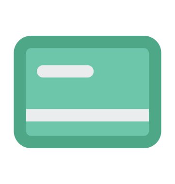 Kredi kartı düz vektör simgesi