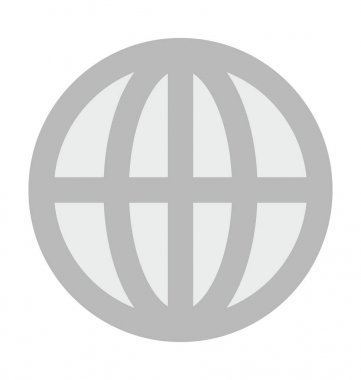 Küresel düz vektör simgesi