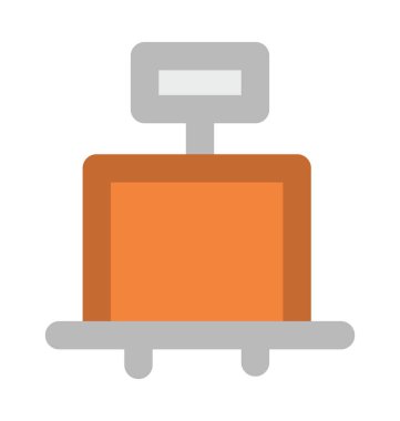 Bagaj denetleyicisi düz vektör simgesi