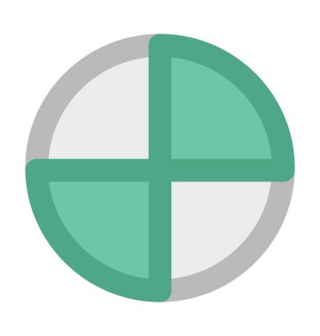 Dart tahtası düz vektör simgesi