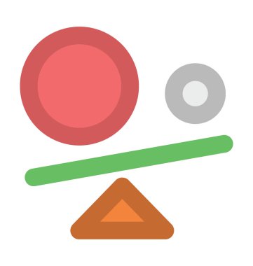 Tahterevalli denge kalın satır vektör simgesi