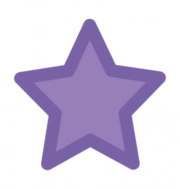 Yıldız kalın satır vektör simgesi