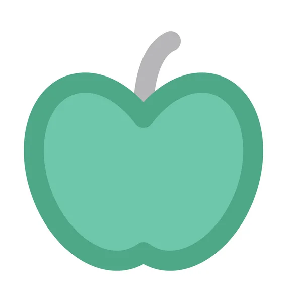 Icono Vector Plano Apple — Vector de stock