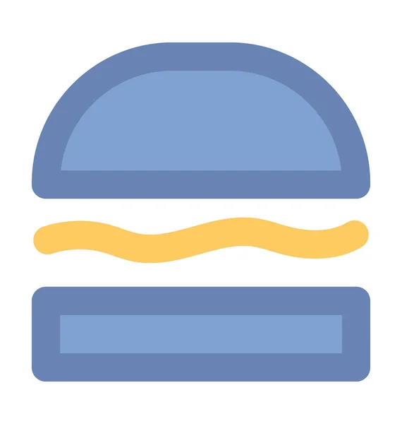 Burger Platt Vektor Symbol — Stock vektor