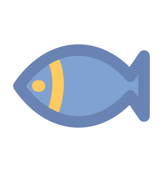 Icône Vectorielle Plate Poisson — Image vectorielle