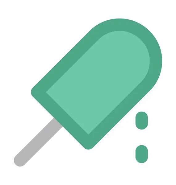 Ice Cream Flat Vector Icon — Stock Vector
