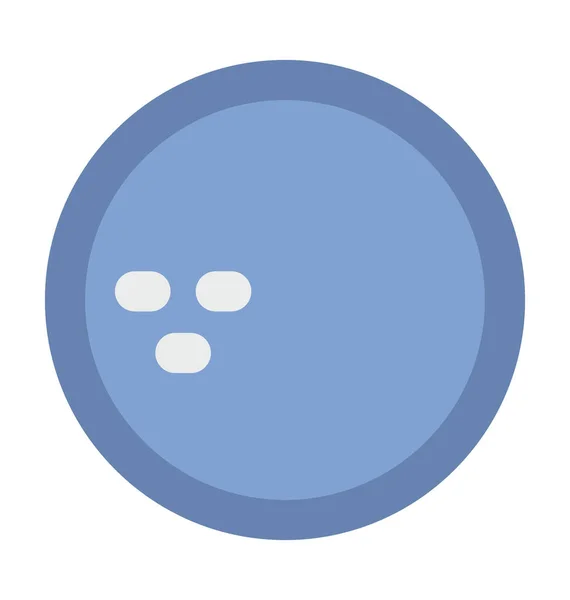 Bowling Ball Flat Vector Icon