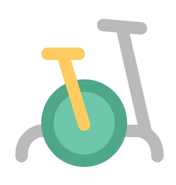 Stationary Cycle Flat Vector Icon — Stock Vector