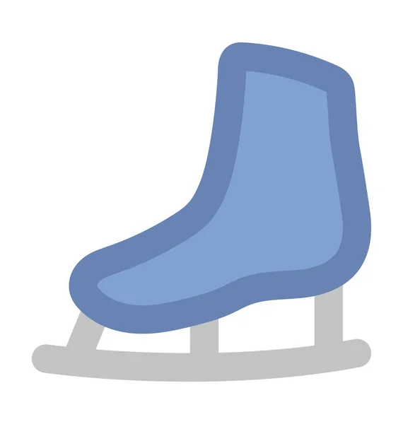 Patines Hielo Icono Vector Plano — Vector de stock