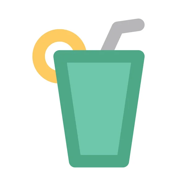 Limonade Platte Vector Icon — Stockvector