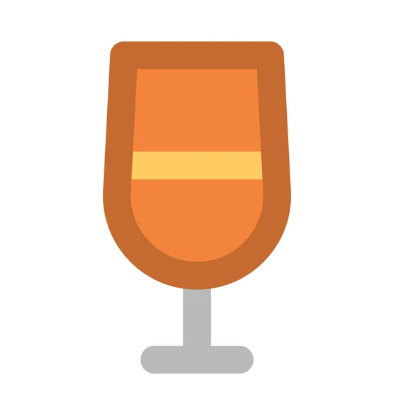 Cocktail Flat Vector Icon — Stock Vector