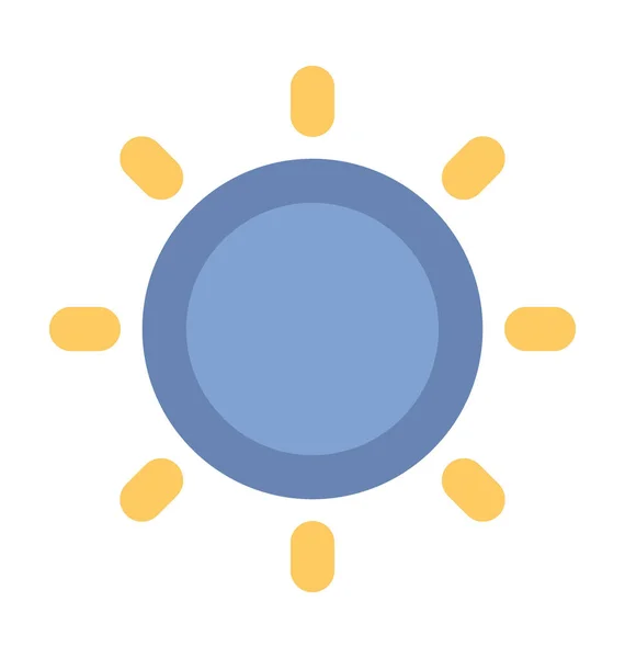Sonne Flache Vektor Symbol — Stockvektor