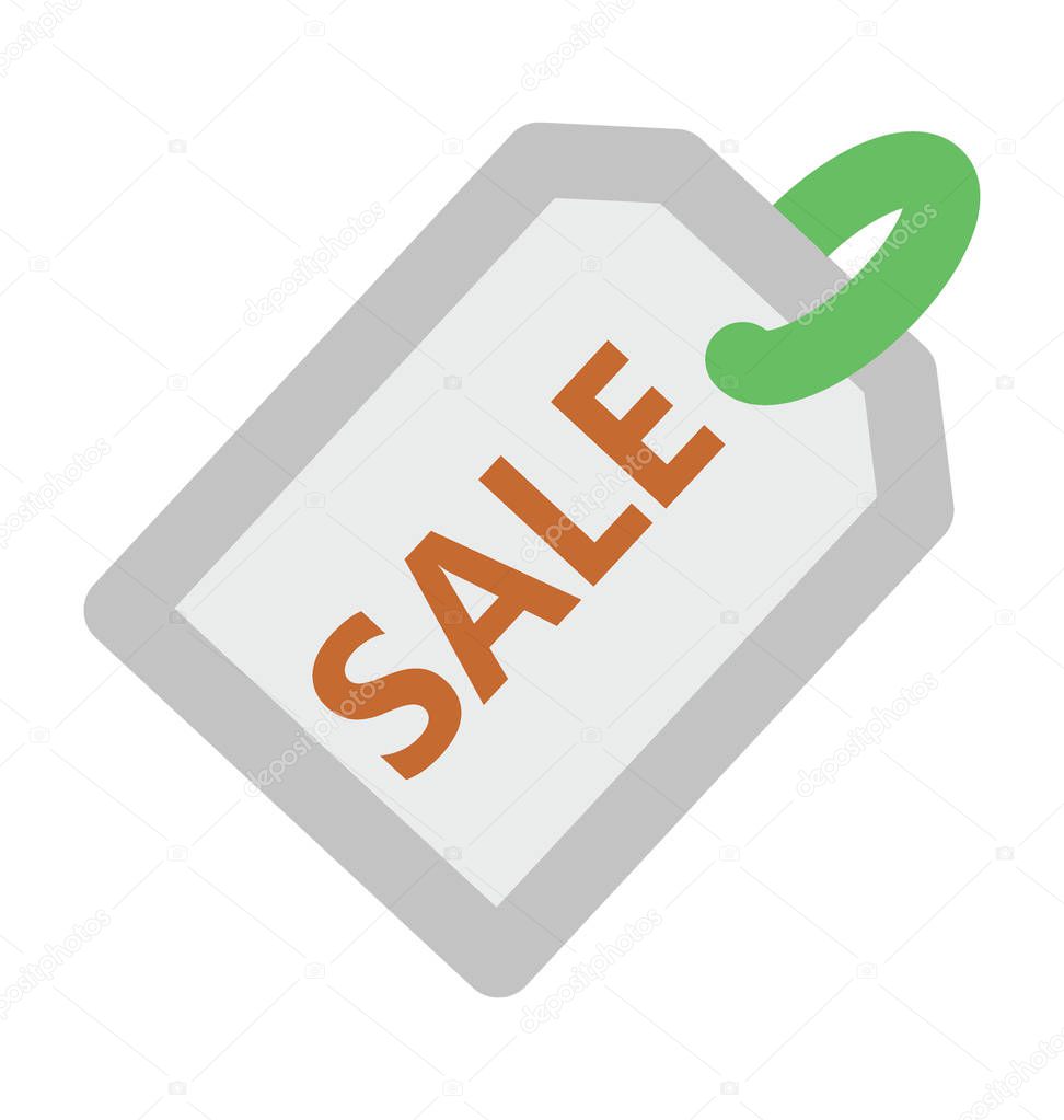 Sale Tag Flat Vector Icon