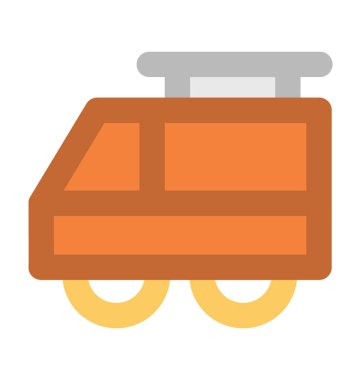 Tur Van düz vektör simgesi