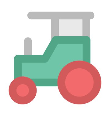 Golf araba düz vektör simgesi