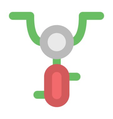 Motosiklet düz vektör simgesi