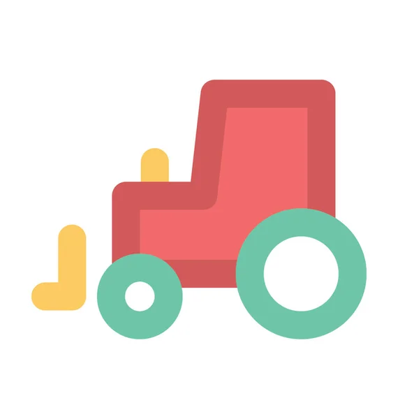 Golf Car Flat Vector Icon — Stock Vector