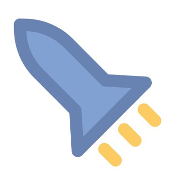 roket düz vektör simgesi