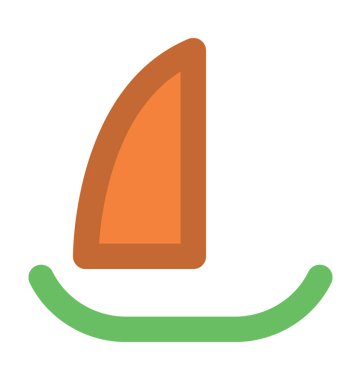 Yat düz vektör simgesi