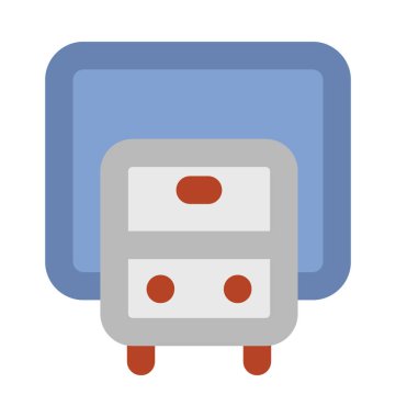 Araba garaj düz vektör simgesi