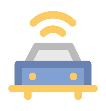 Taksi Düz Vektör Simgesi