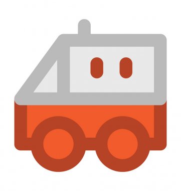 Van düz vektör simgesi