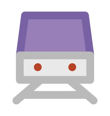 Tramvay düz vektör simgesi