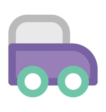 Volkswagen Van düz vektör simgesi