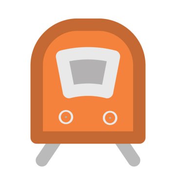 Lokomotif düz vektör simgesi