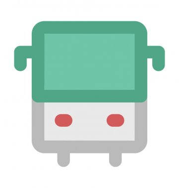 Toplu taşıma düz vektör simgesi